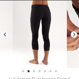 Lululemon Run Inspire crop ll black size 4